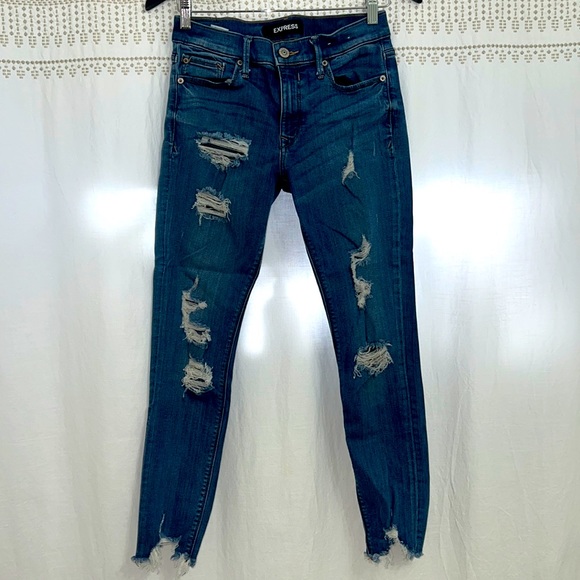 Express Distressed Stretch Jeans Size 6